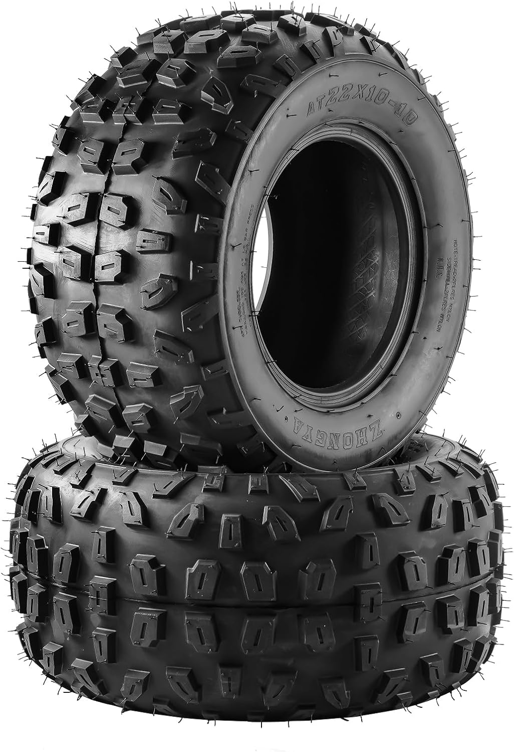 KAX 22x10-10 22x10x10 Tire Tubeless Mini Bike Go Kart ATV Quad 4 Wheeler 4PLY Z-183 2PC
