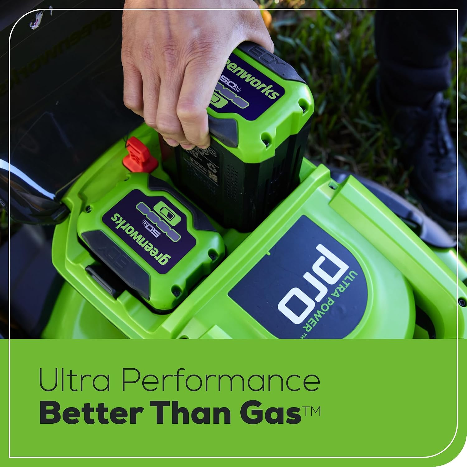 Greenworks 60V 5.0AH Ultra Power Battery | Provides Fade-Free Power for Maximum Performance | Compatible with 75+ Greenworks Tools