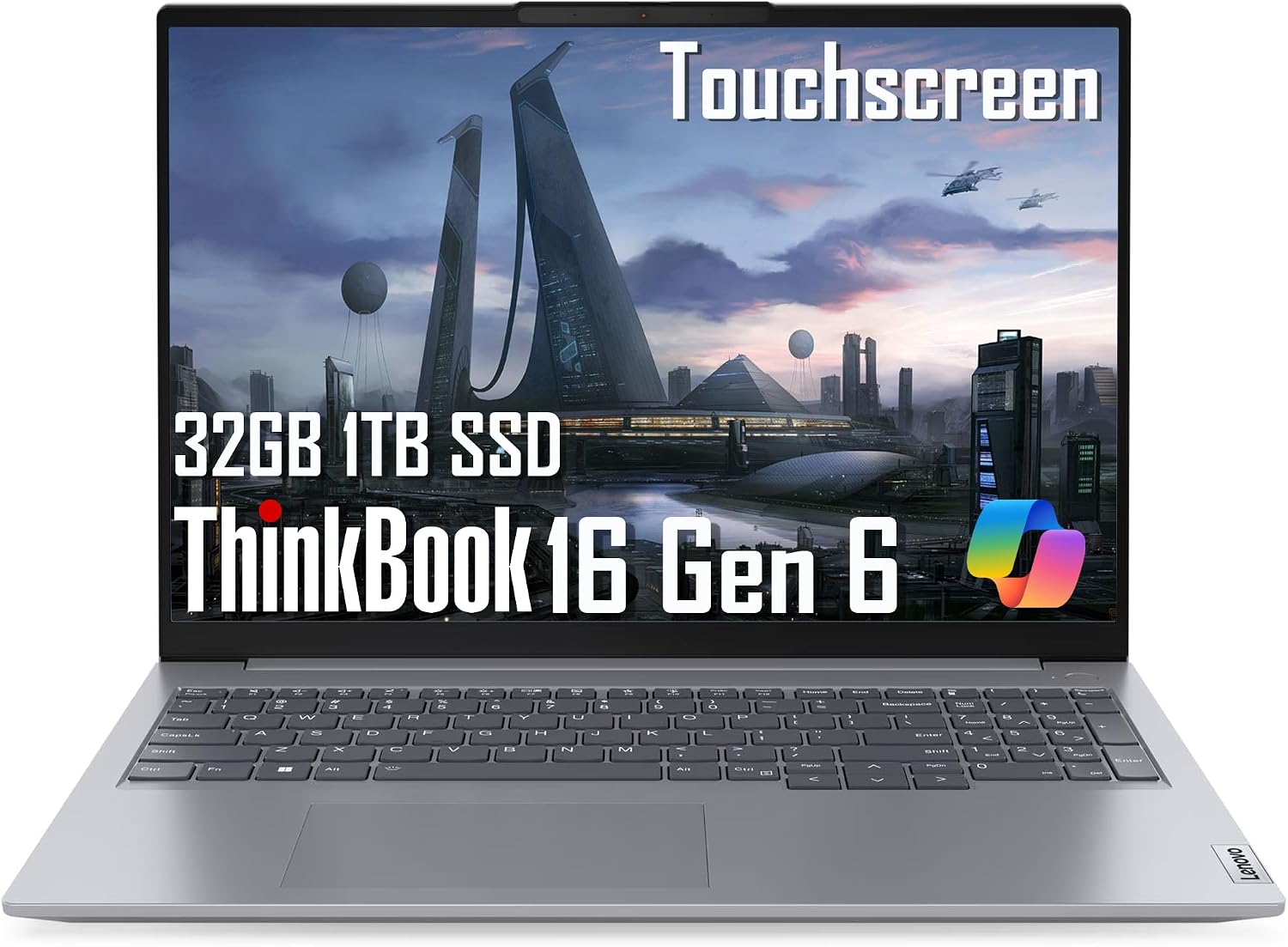 Lenovo 16' FHD+ Touchscreen Laptop Computers for Home Business Student, Intel 8-Core i5-13420H (Beat i7-1355U), 32GB DDR5 RAM, 1TB SSD, Thunderbolt 4, Ethernet, Wi-Fi 6, Webcam, Win 11 Pro, Grey