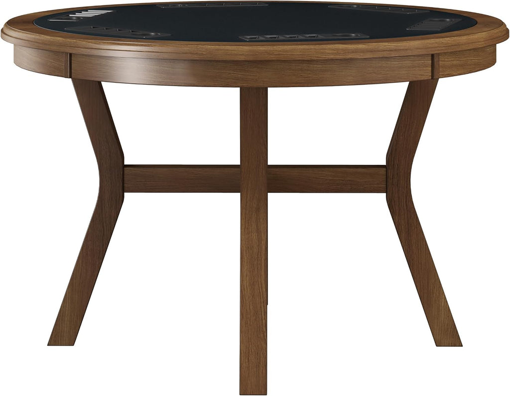 Hillsdale Furniture Cooper Convertible Wood 47 Inch Poker Game Table, Brown