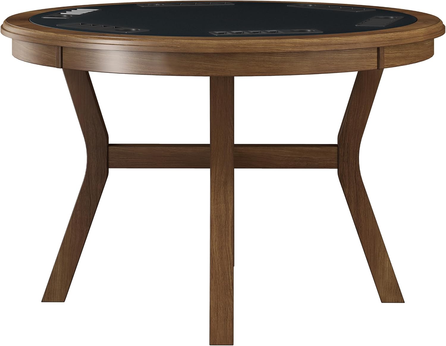 Hillsdale Furniture Cooper Convertible Wood 47 Inch Poker Game Table, Brown