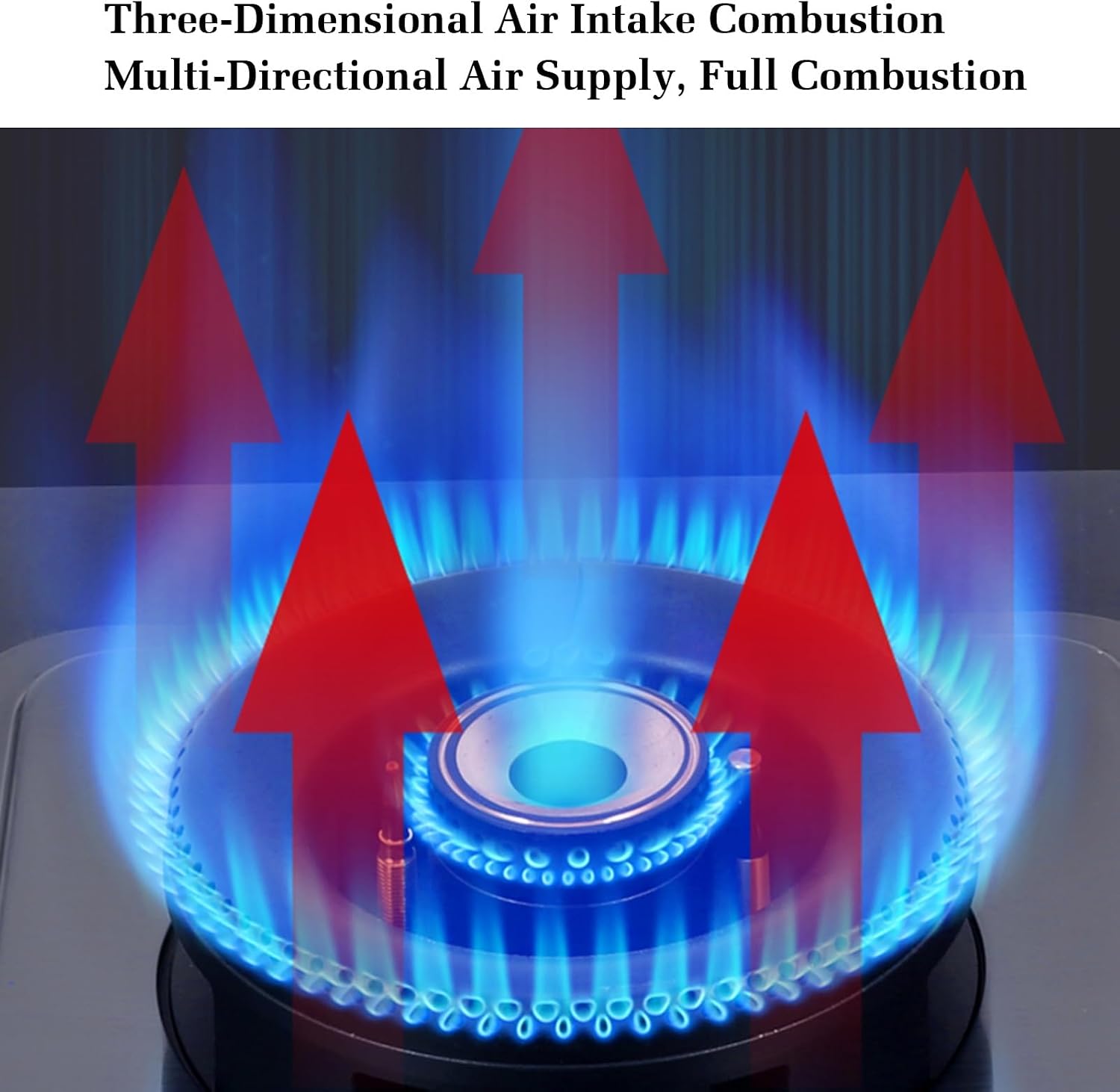 Gas Cooktop Single Burner,Kitchen Counter Top Stove 5.2KW Gas,Independent Timer Both Sides,with Flameout Protection,for Home Kitchen(LPG)