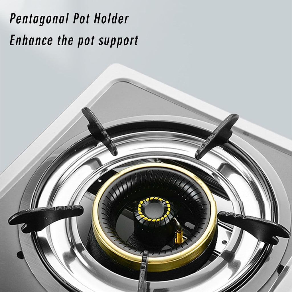 Single Burner,LPG Gas Stove,5kw Desktop Stainless Steel Gas Stove,Thermocouple Protection,Suitable for Indoor Use