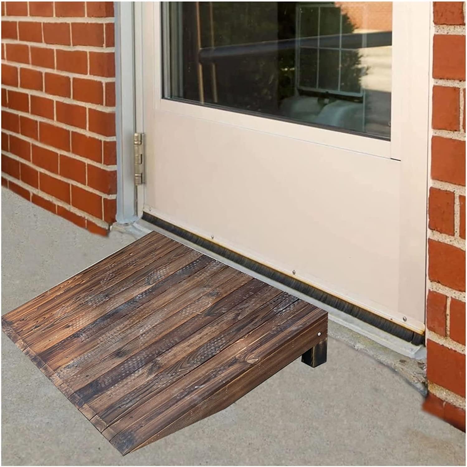 Wooden Threshold Ramps for Doorways, 4inch/7inch/8inch Rise Portable Wheelchair Ramps, Non Slip Entry Ramps for Indoor Outdoor (Size : 60x70x20cm)
