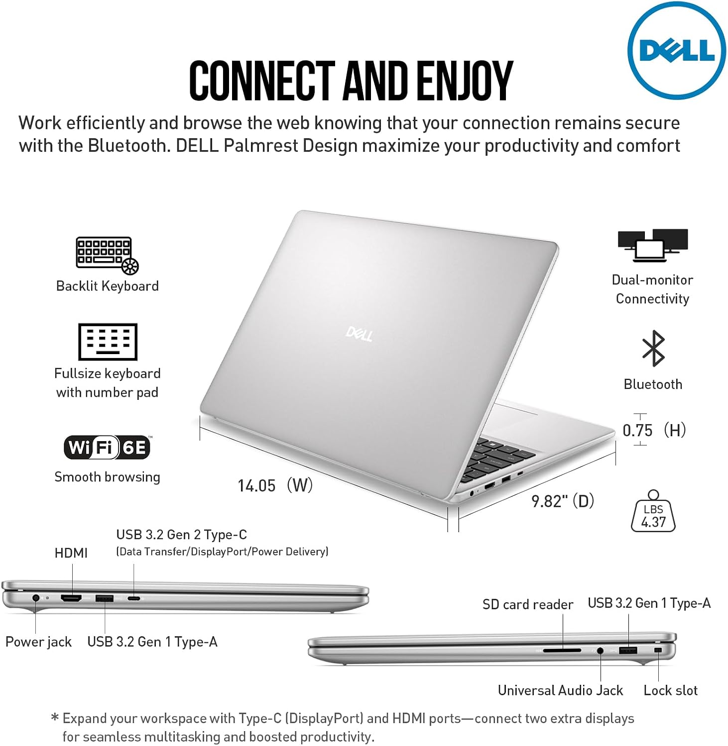 Dell 2026 16 Touchscreen Laptop Computer, 16' FHD+ Touch Screen Business Laptop, Intel Core 5 (10-Cores, Beat i7-1355U), 16GB DDR5 512GB SSD, Windows 11 Pro, Backlit Keyboard, Wi-Fi 6E, Copilot Key
