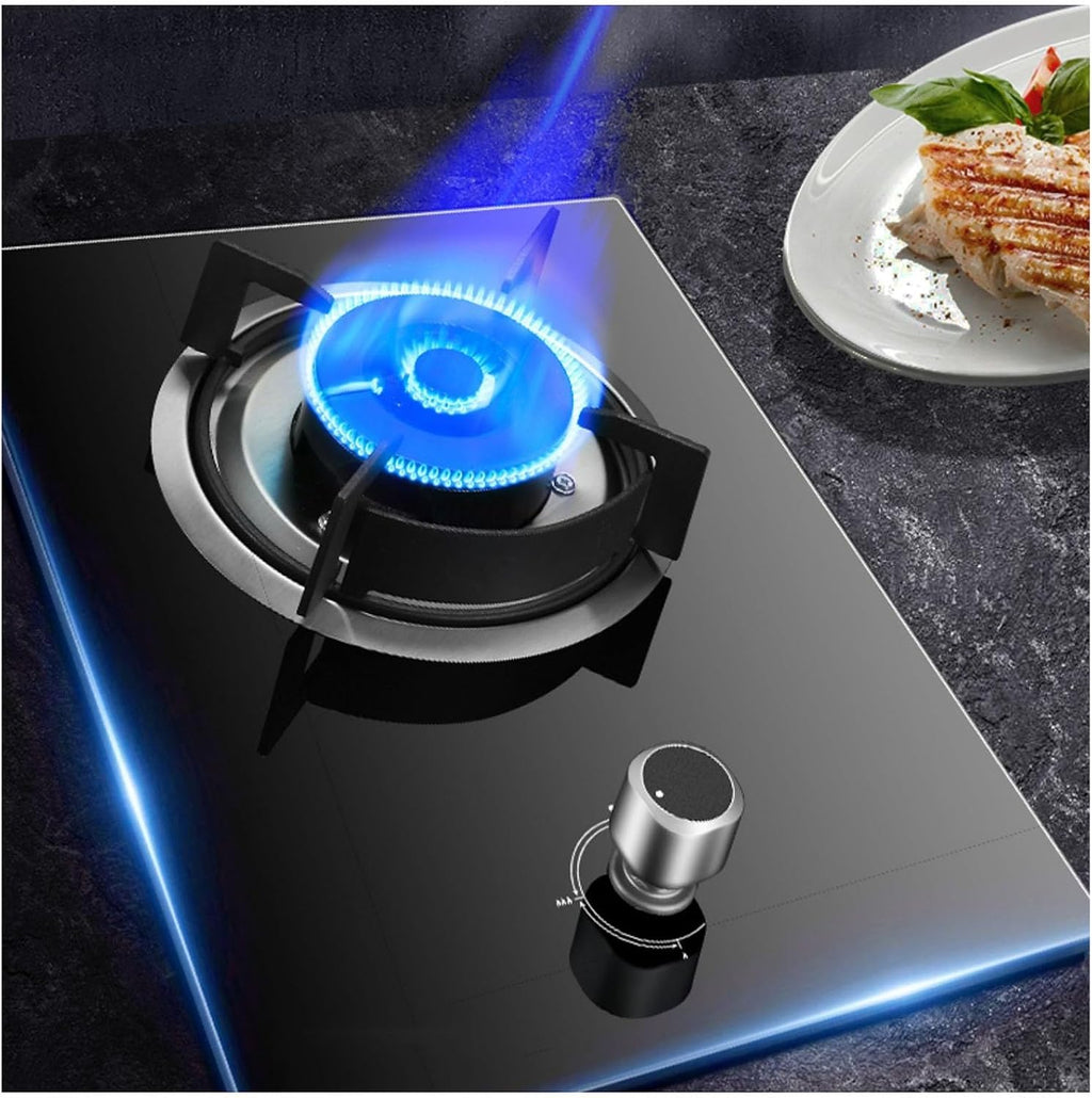 Portable Gas Stove,Single Burner Propane Stove,Max 17060BTU with Pulse Electronic Ignition Tempered Glass Suitable for Apartments Kitchens and More (Color : NG)