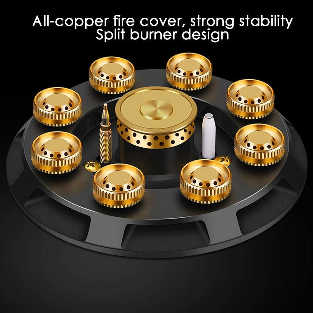 Gas Hob, Gas Cooker 5.2kw Desktop and Embedded Gas Stove, Gas Cooktop with Flame Failure Protection NG/LPG, Single Burner for Home Camping Outdoor(NG)