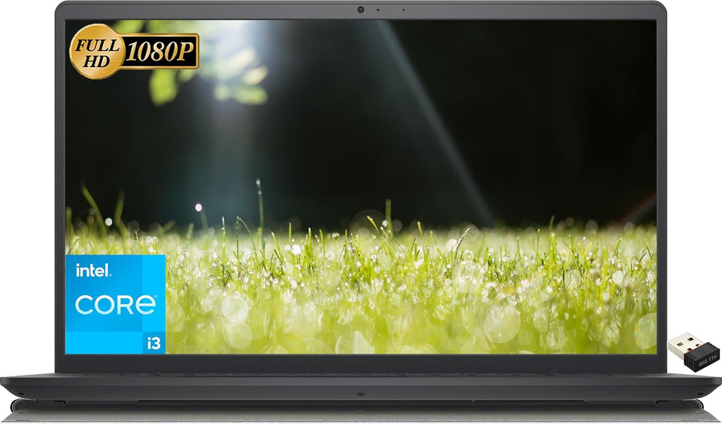 Dell Inspiron 15 Laptop, 15.6 Inch FHD Display, Intel 6-Core i3-1215U Processor (up to 4.4GHz), 8GB RAM, 512GB SSD, Intel UHD Graphics, Wi-Fi 6, Bluetooth, HDMI, Windows 11 Home