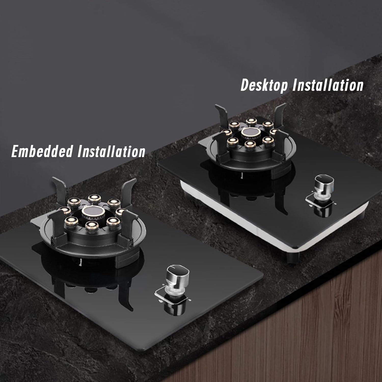 Portable Gas Stove,1 Burner Propane Stove,Tempered Glass Max 17742.4BTU with Pulse Electronic Ignition for Indoor Kitchen, Open Kitchen and Apartment (Color : Silver, Size : LPG)