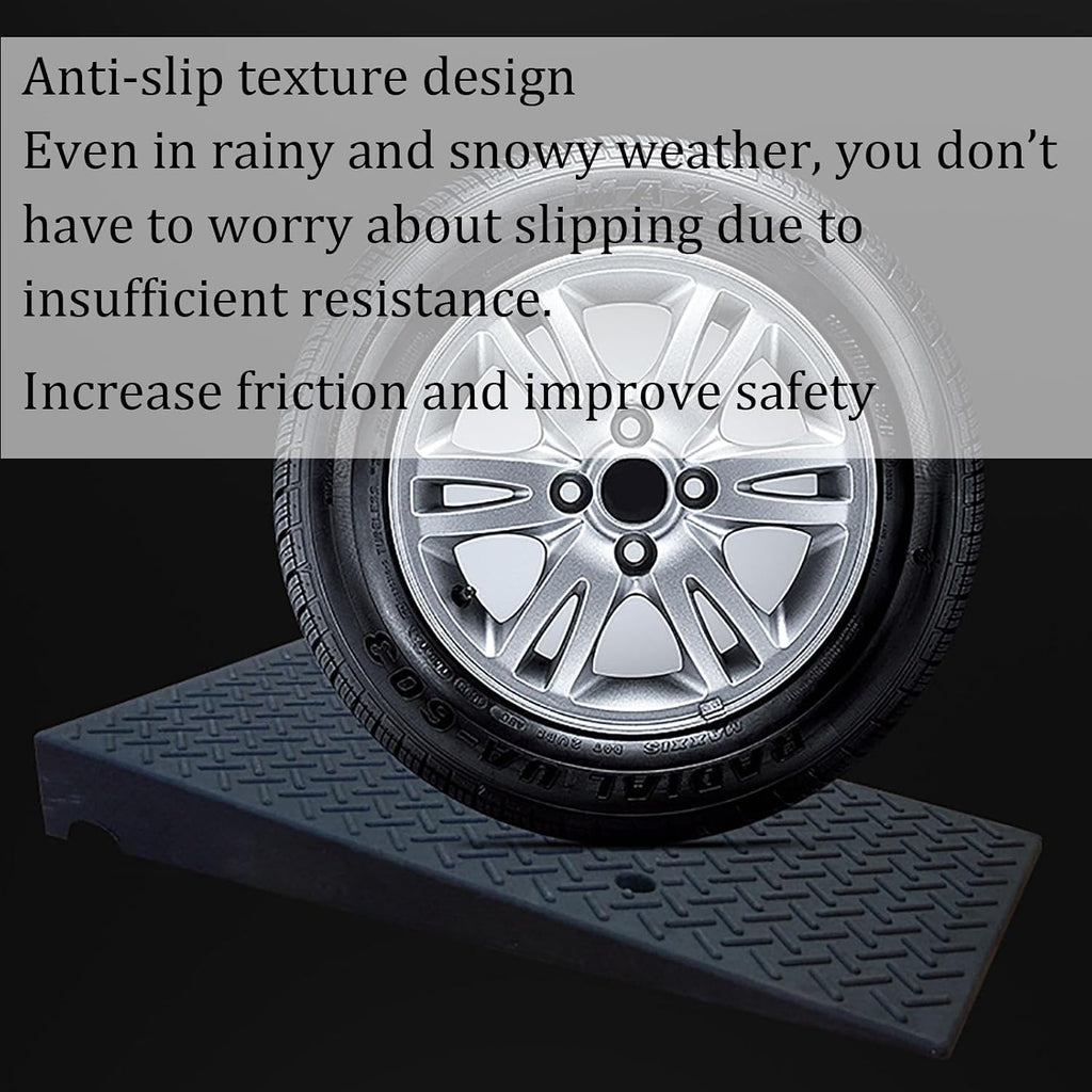 Rubber Door Threshold Ramp for Wheelchairs, Home Doorways & Bathrooms - Anti-Slip, Durable & Easy Install - Ideal for Elderly,Rubber Threshold Ramps