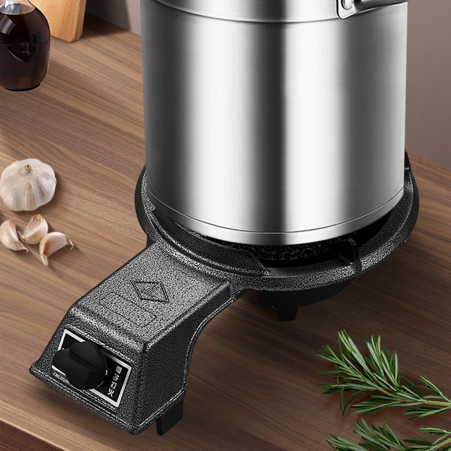 Gas Stove Single Burner,7.0KW Gas Cooktop,Kitchen Counter Top Stove,Flameout Protection,with Valve and Connecting Pipe,for Liquefied Petroleum Gas