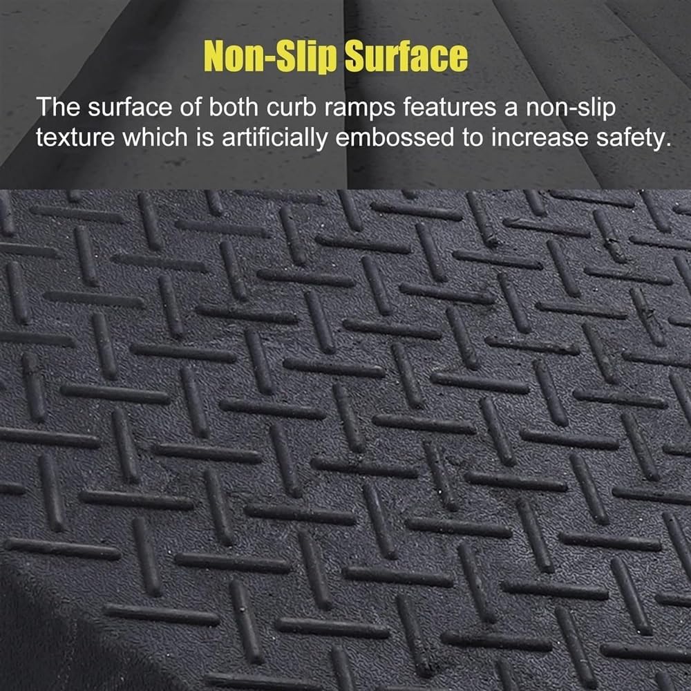 JIUYUEYA Threshold Ramp, Ramps for Wheelchairs,Curb Rubber Entry Ramp for Riding Mowers/Cars/Motorcycle, Outdoor/Garden/Front Door Ramps (Size : 9cm/3.5in)