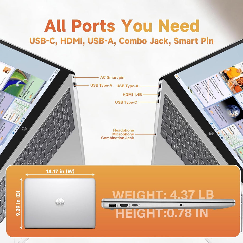 HP 15.6' Touch Screen Laptop 2026-13th Gen Intel i3-1315U(Up to 4.5GHz),15.6 inch Anti-Glare Display, Wins 11 Pro, Wi-Fi 6, AI Copilot for Business & School, Patented KB Kit (16GB RAM + 512GB SSD)