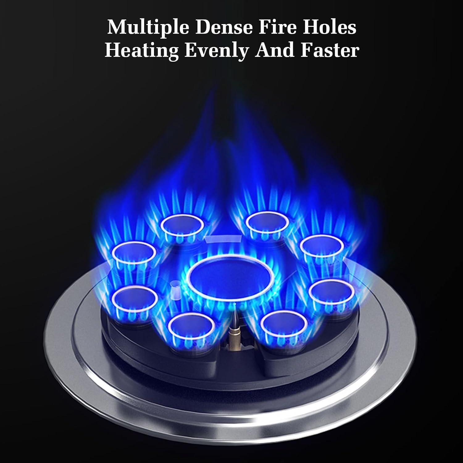 5.2KW Gas Stove,Camping Single Burner,Gas/LP Gas Conversion Stove,Tempered Glass Cast Iron Pot Rack,with Flameout Protection and Timer,for Home Kitchen(LPG)