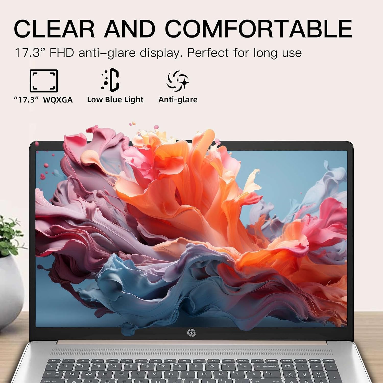 HP 17 Laptop Computer for Business and Students, 17.3' HD+ Display, Intel 10-Core i5-1334U,Windows 11 Pro, Numeric Keypad,Rosegold (32GB RAM | 1TB SSD)