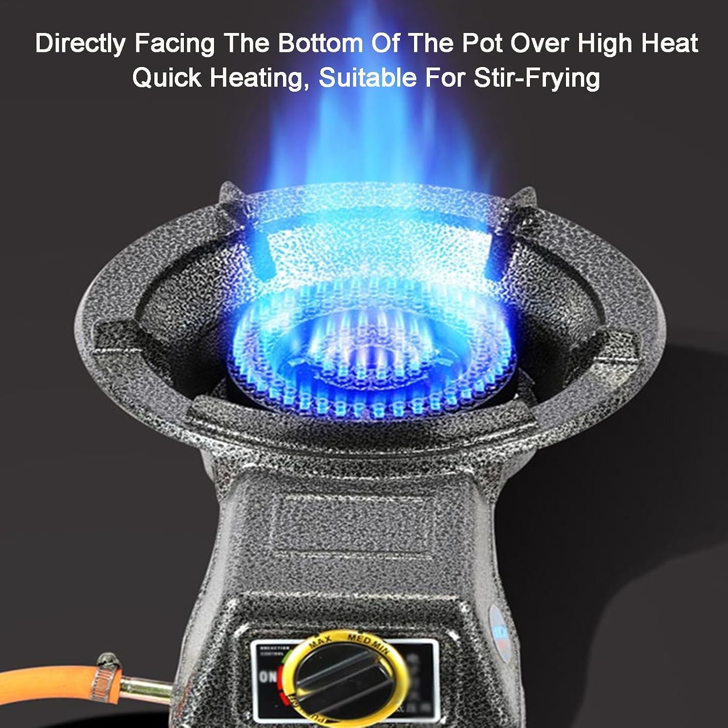 Gas Stove 1 Burner,7KW Tabletop Liquefied Gas Stove,Cast Iron Pot Rack with Knob,Energy-Saving and Gas-Saving,Suitable for Home and Commercial Use