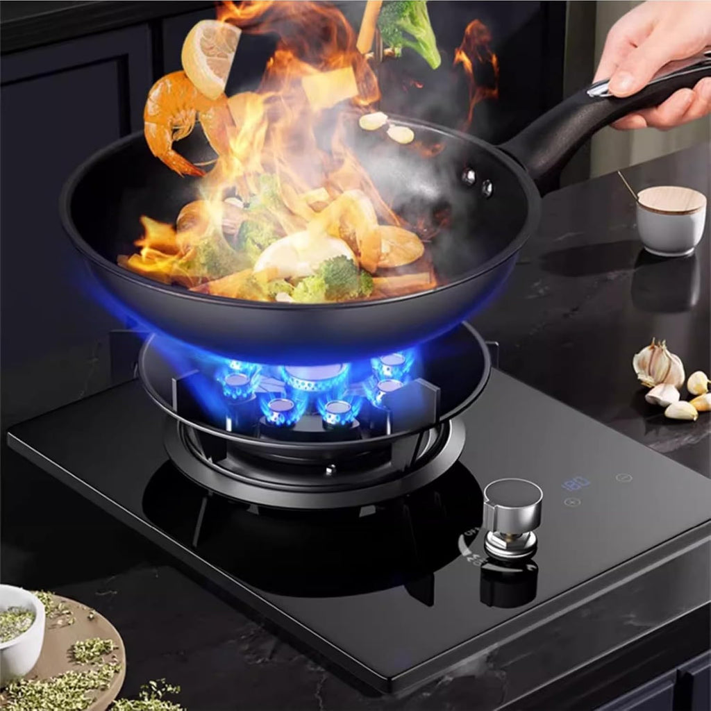 Portable Gas Stove 1 Burner,7.2KW Nine-Cavity High-fire Timer,Kitchen Counter Top Stove,with Flameout Protection,for Natural Gas/liquefied Petroleum Gas(LPG)