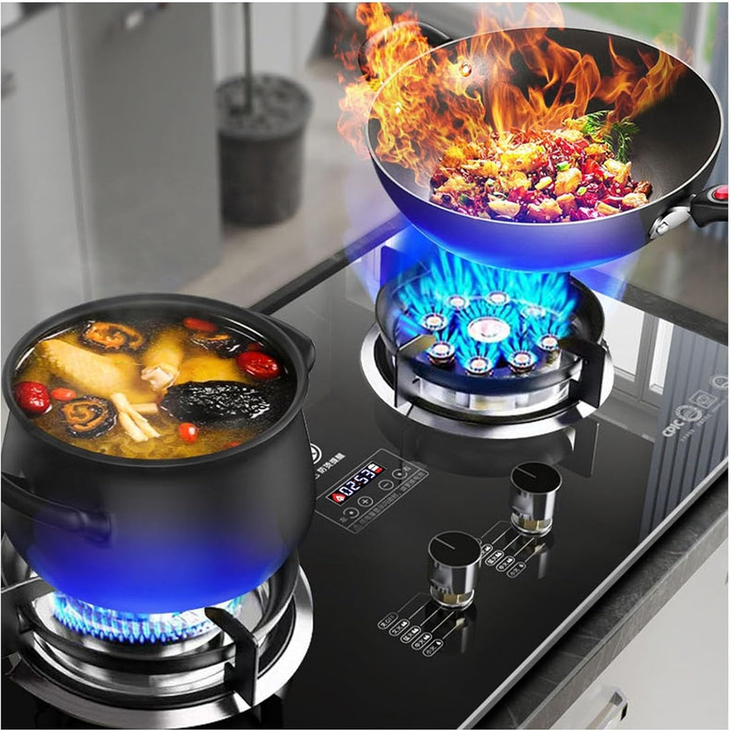 Propane Stove,2 Burners Portable Propane Stove,tempered Glass Gas Cooktop,Maximum 15354BTU for Food Trucks and Family Restaurants (Color : LPG, Size : Style 1)