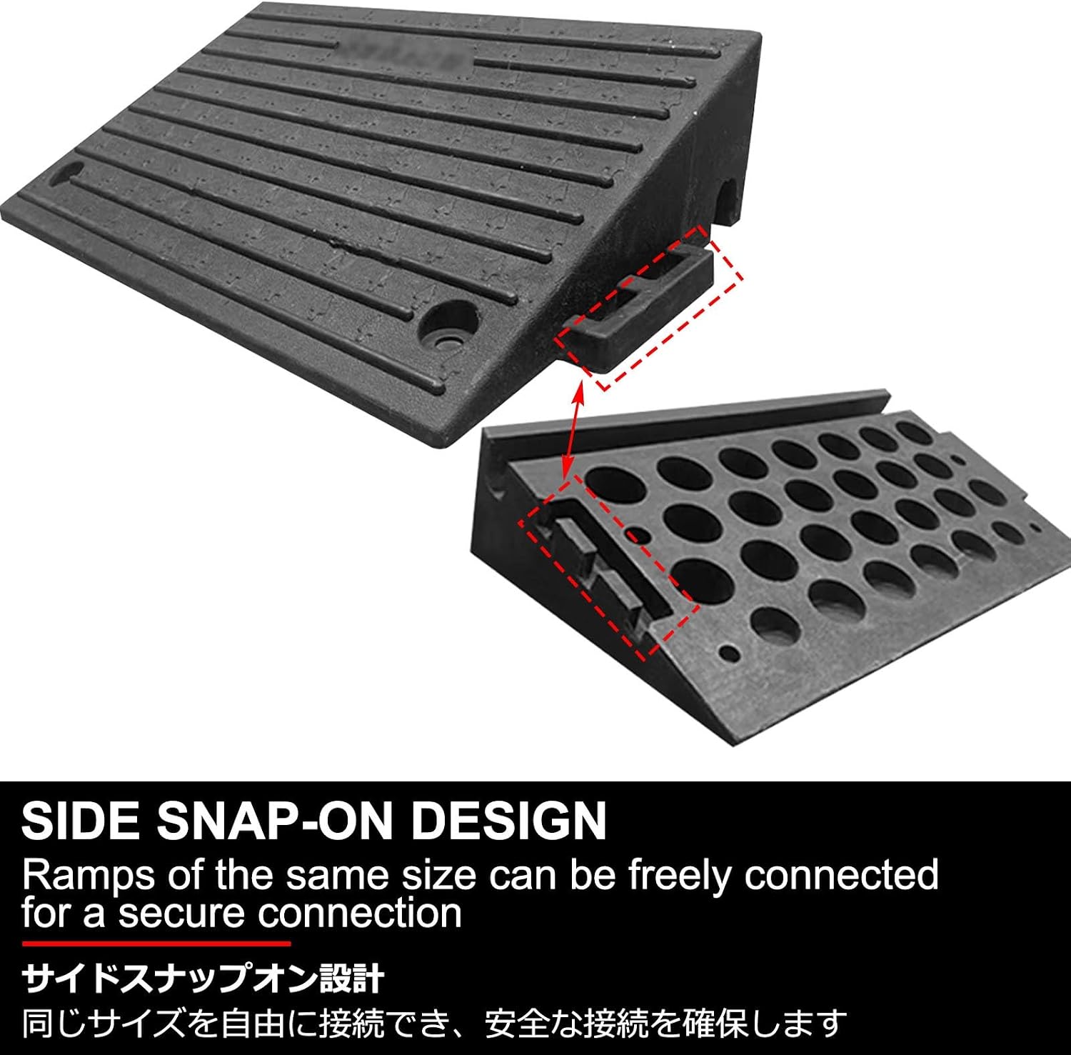 Rubber Kerb Ramps,Curbside Driveway Ramp,Doorway Curb Ramps,Durable And Easy To Install,Suitable For Vehicles,Wheelchairs,Warehouses,Motorcycles,Door Thresholds(50*32*9cm/19.6*12.6*3.5in)