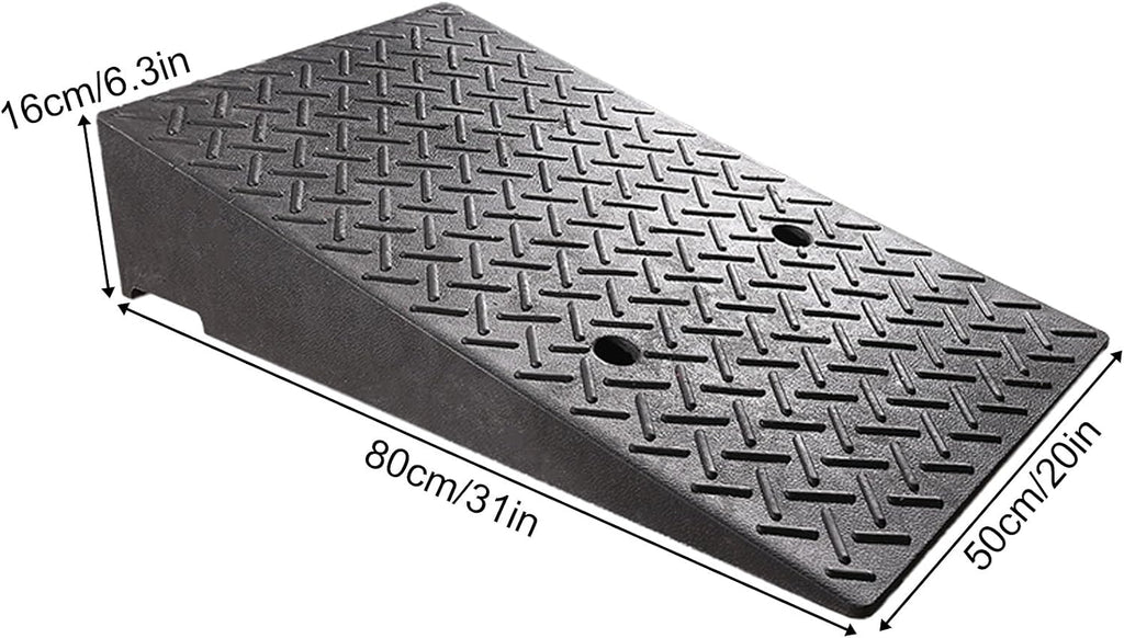 Portable Curb Ramp, Multiple, Threshold Ramp for Home, Sidewalk, Bikes, Motorcycles, Wheelchairs, Good Load-Bearing(50 * 80 * 16cm/20 * 31 * 6.3in)