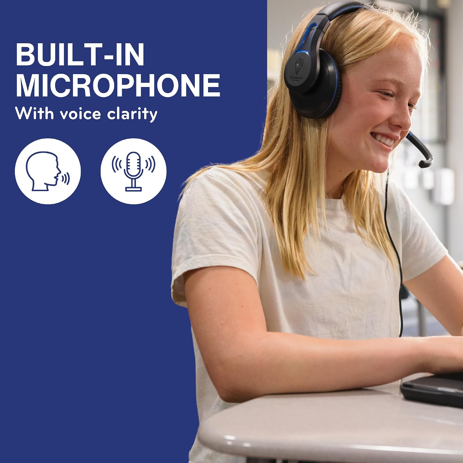 TWT Audio Classroom Headsets with Microphone – Duro TW210 2nd Gen Over Ear Wired Headphones Bulk 20 Pack, Durable, Comfortable 3.5mm Headset with Mic for School, Labs, Testing, Students