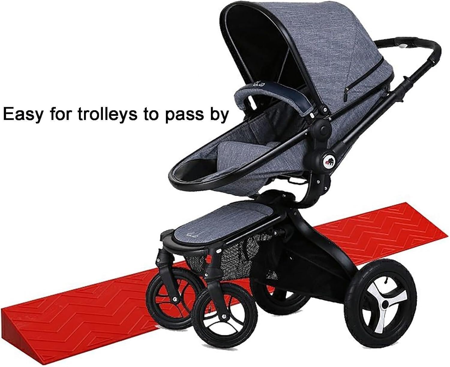 Rubber Ramps Threshold Ramp, Home Wheelchair, Plastic, Suitable for Entrances, Doorways, Bathrooms(Svart,7 * 1cm/2.7 * 0.4in)