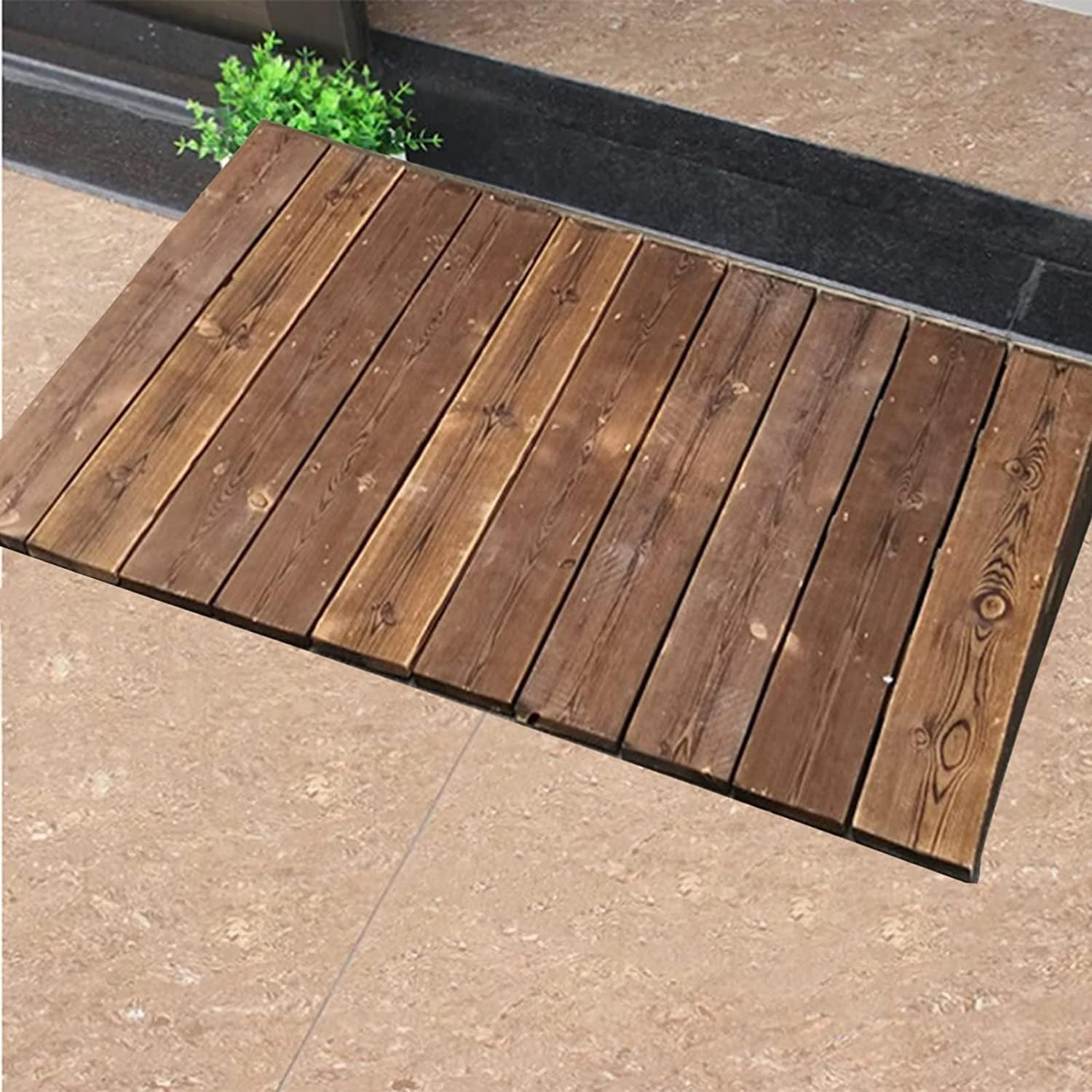Floor Transition Strip Floor Divider Strip, Curb Ramp for Driveway, Door Threshold Ramp Wood/Large Entryway Transition Ramp 3/5/ 6/8/ 4 Inch High, Portable Non Slip Home Slope for Moving ( Size : 90x6