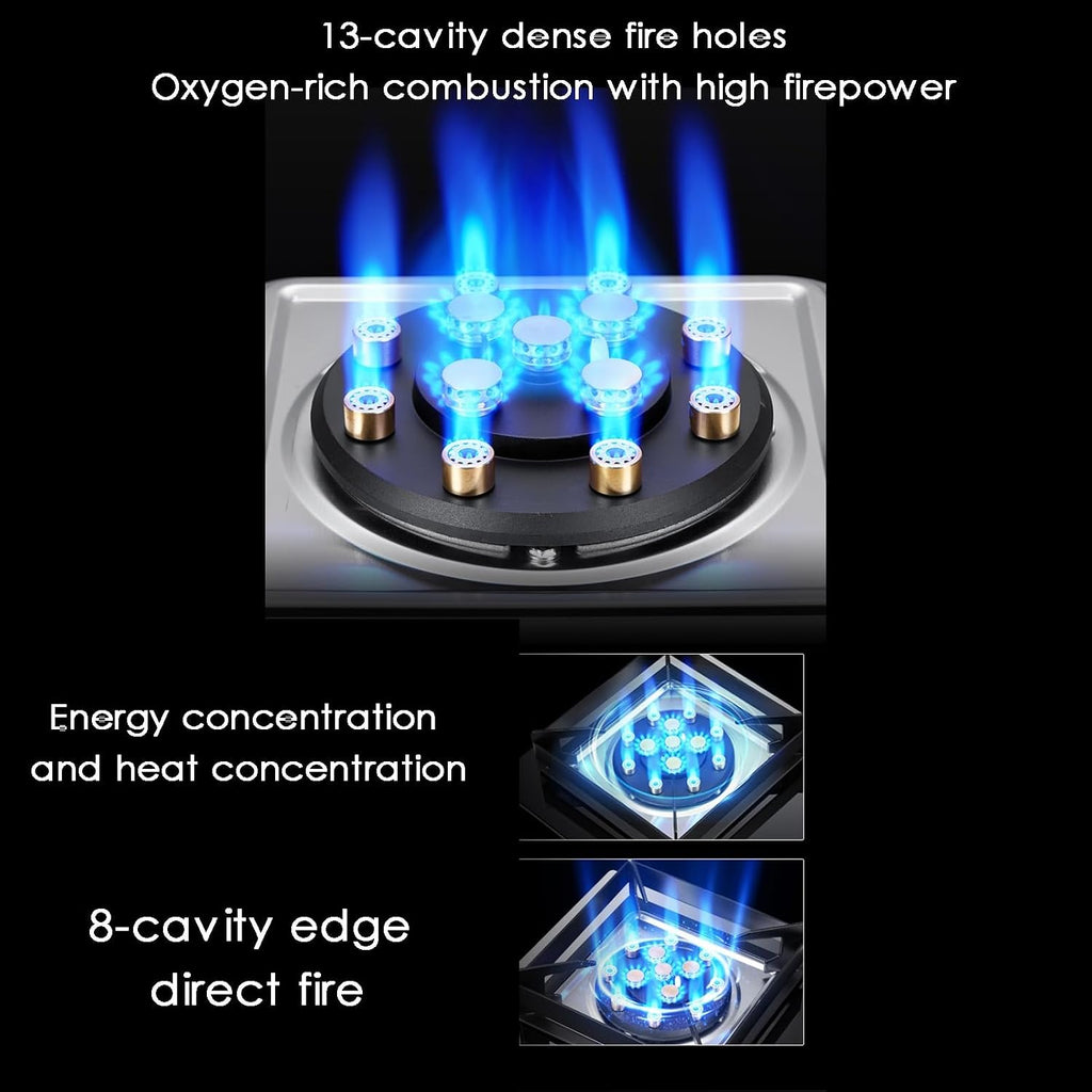 Single Burner Gas Stove,Thirteen-Chamber Internal Pressurized Timed High Fire,for Tailgating,Seafood Boil,Home Brewing(NG)