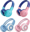 SIMOLIO Kids Wireless Bluetooth Headphones with Mic, Auracast & Volume Limiter, Share Audio, Foldable, Compact Case, Perfect for Travel, School, and Online Learning