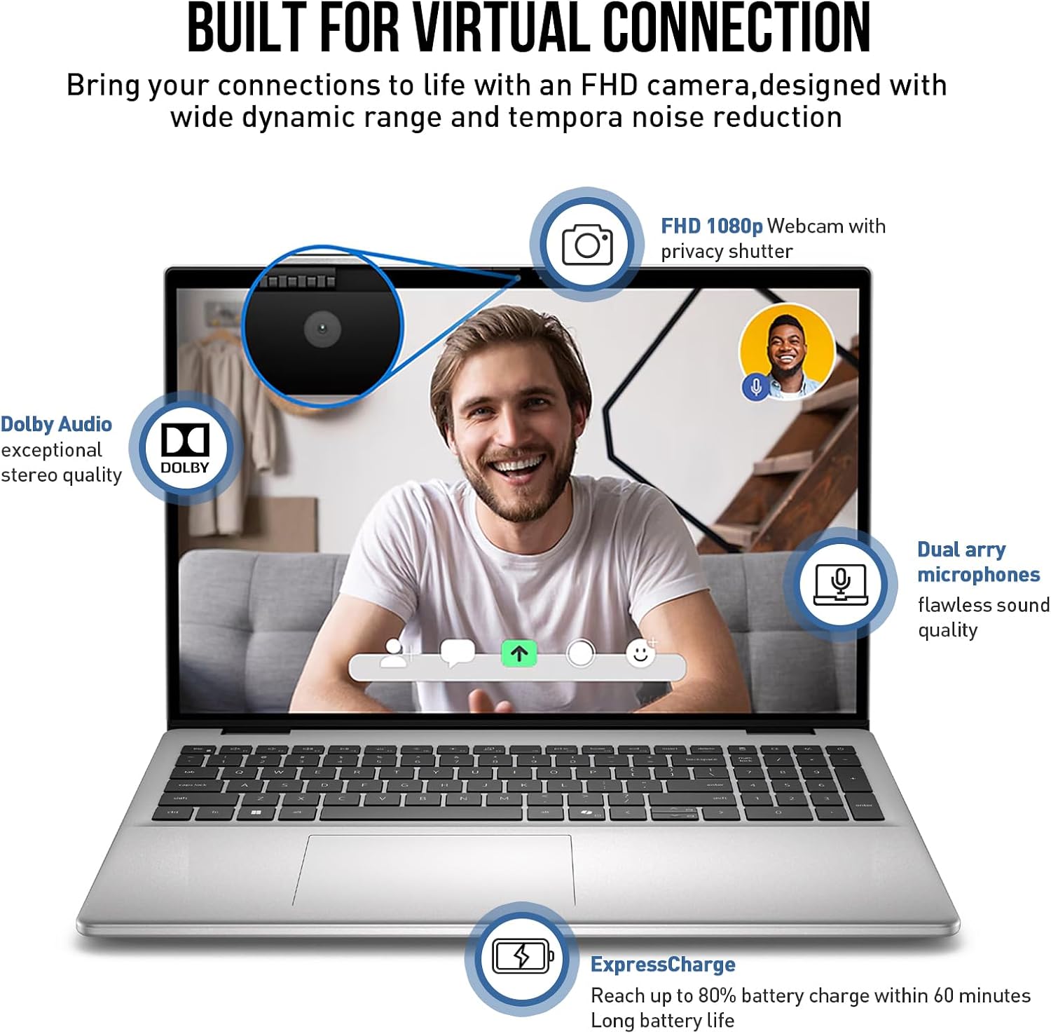 Dell 2026 16 Touchscreen Laptop Computer, 16' FHD+ Touch Screen Business Laptop, Intel Core 5 (10-Cores, Beat i7-1355U), 16GB DDR5 512GB SSD, Windows 11 Pro, Backlit Keyboard, Wi-Fi 6E, Copilot Key