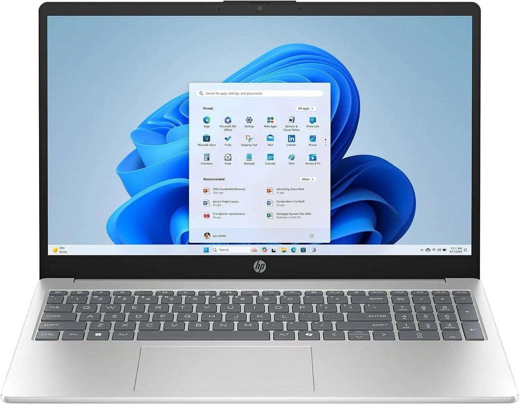 HP 15 Touch Slim Laptop in Silver Intel 10-core i5-1335u (Beats i7-1255u) 16GB RAM 512GB SSD 15.6in Full HD HDMI W11 (15-FD50 - Renewed)