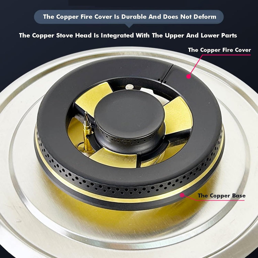 Single Burner Gas Stove,5.2kW Tempered Glass Auto Ignition,LPG/NG Cooktop,with Flameout Protection,for Camping RV Home Outdoor(NG)