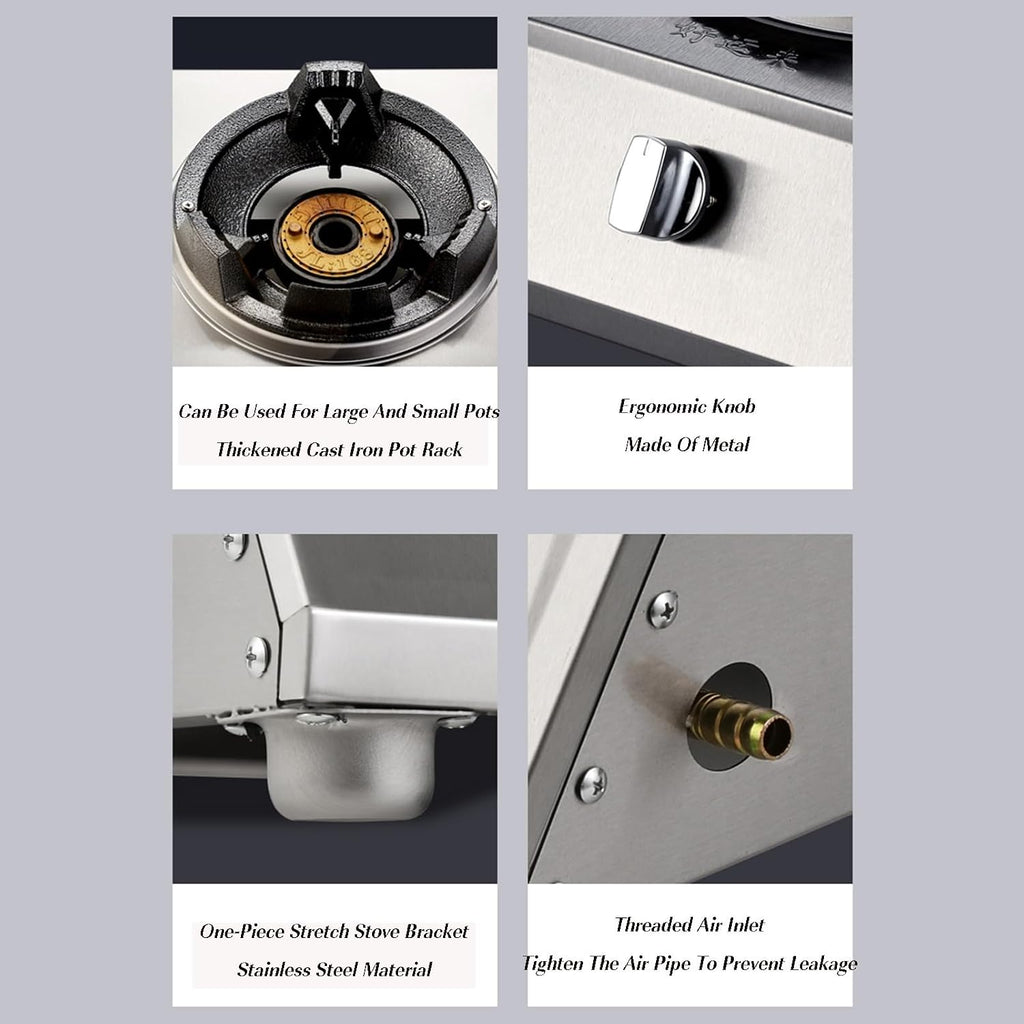 Single Burner Gas Stove,Medium and High Pressure Cast Iron Stove,with Thermocouple Protection,High Pressure Single Propane Burner,for Restaurant,fome
