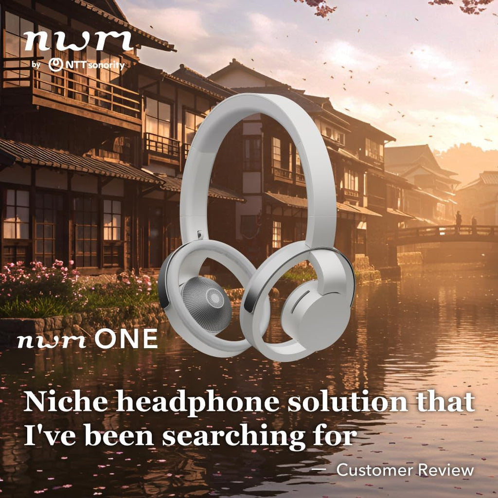 nwm ONE Wireless Open-Ear Headphones | Prevents Sound Leakage with PSZ Technology (Bone Conduction Alternative) | Bluetooth 5.3 | Multipoint | 20-Hour Battery Life with Microphone | Light Gray