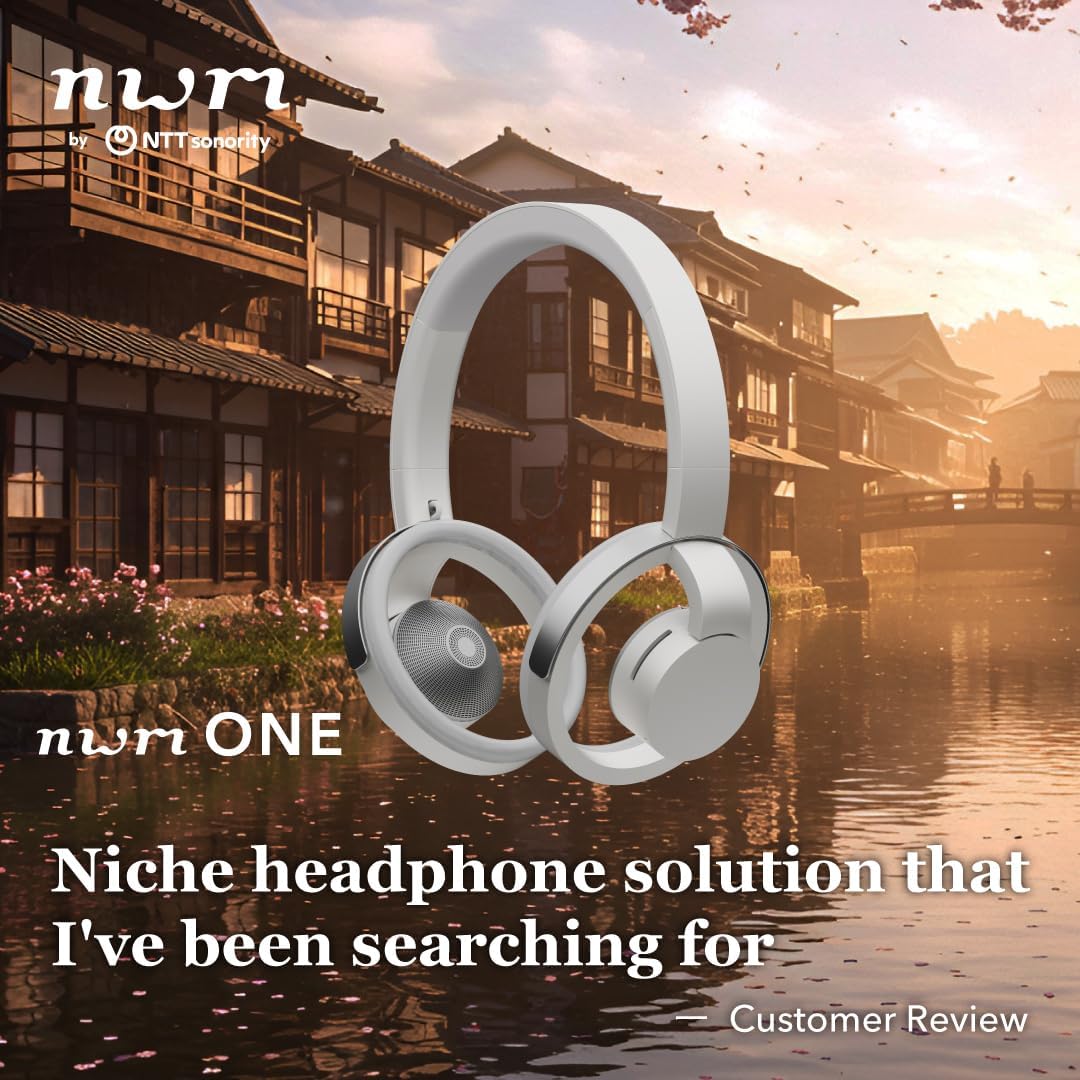 nwm ONE Wireless Open-Ear Headphones | Prevents Sound Leakage with PSZ Technology (Bone Conduction Alternative) | Bluetooth 5.3 | Multipoint | 20-Hour Battery Life with Microphone | Light Gray