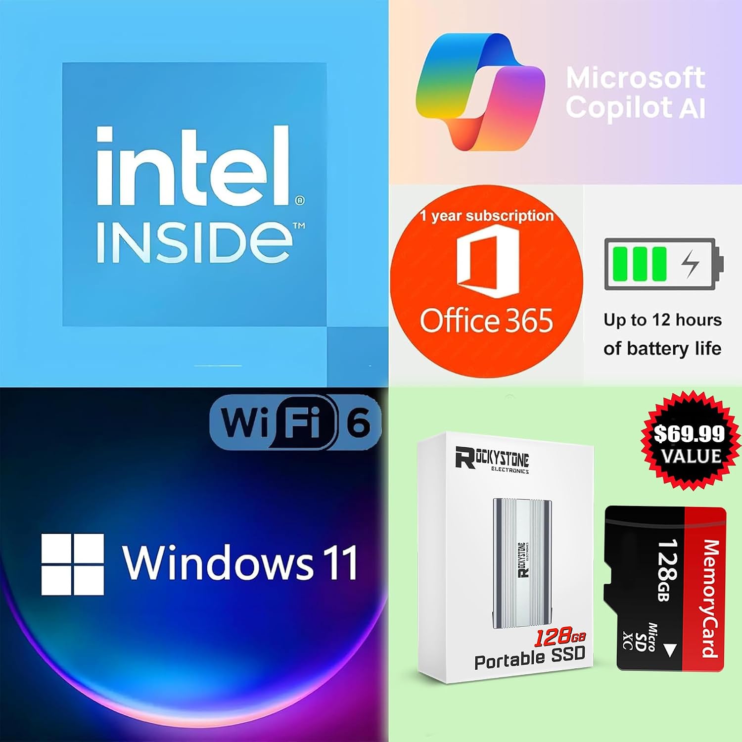 HP 14' HD Thin and Light Laptop, Intel Processor N150(beat N4120), 8GB RAM, 256GB Storage(128GB UFC+128GB MicroSD), Office 365 1-Year, Copilot AI, WiFi 6, BT 5.4, HDMI, W/128GB PSD, Win11 S, Rose Gold