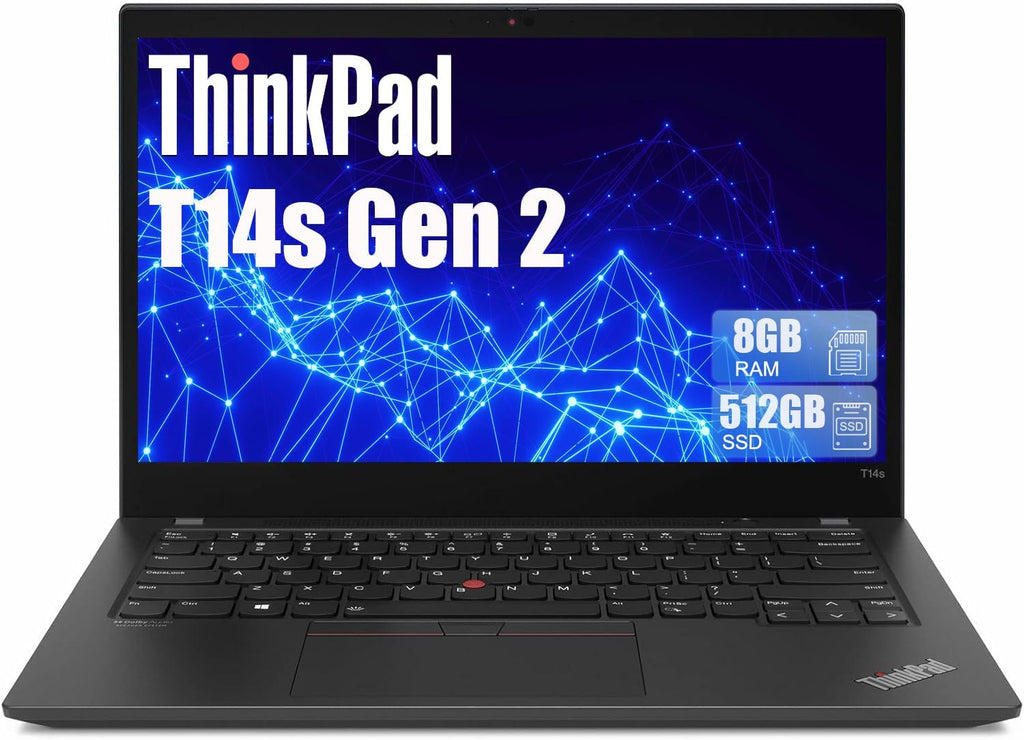 Lenovo ThinkPad T14s Gen 2 14' FHD Laptop Computer, 11th Intel Core i5-1135G7, 8 GB DDR4 RAM, 512 GB SSD, Fingerprint Reader, Windows 11 Pro (Renewed)