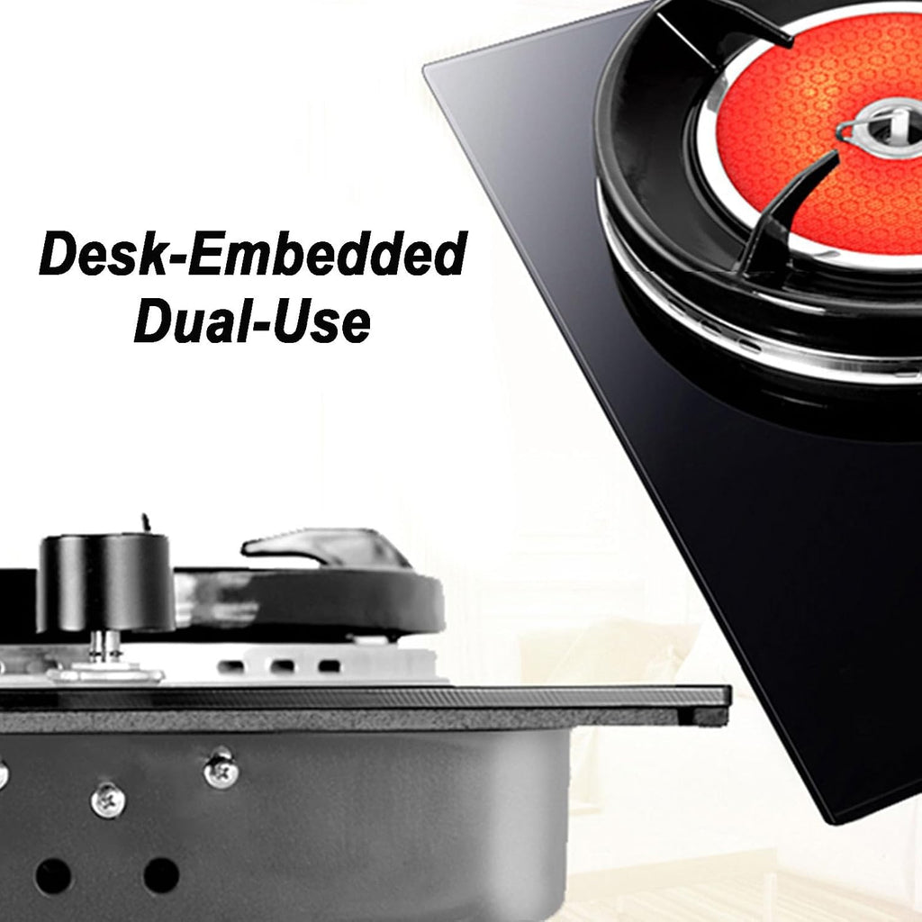 Gas Cooker,Energy 3.5kW Single Burner Gas Stove,Desktop/Embedded Dual-Use,for Food Stalls Family Restaurants(LPG)