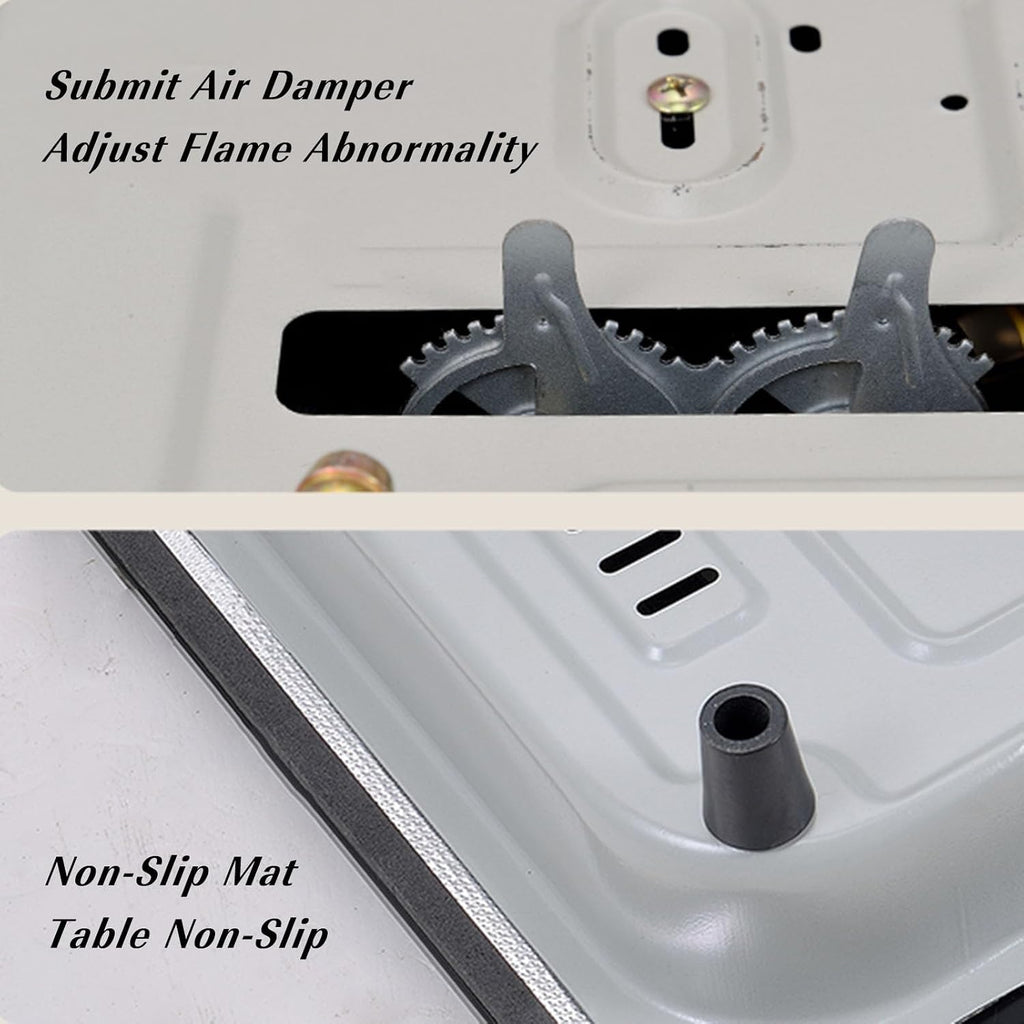 Portable Gas Stove,1 Burner Propane Stove,Tempered Glass Max 17742.4BTU with Pulse Electronic Ignition Suitable for Apartments or Kitchens(black) (Color : NG)