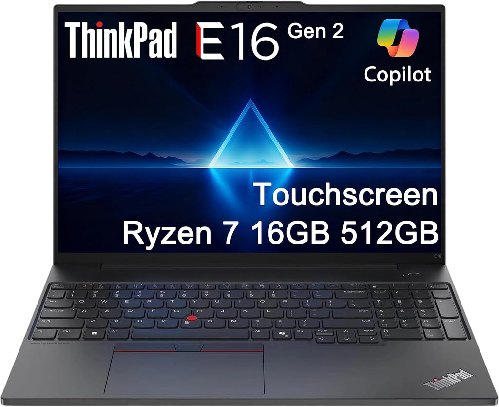 Lenovo ThinkPad E16 Gen 2 Business Laptop (16' FHD+ Touchscreen, AMD Ryzen 7 7735U (> Intel i7-1355U), 16GB DDR5 RAM, 512GB SSD) Backlit KB, 1080p Webcam, Ethernet, Wi-Fi 6E, Win 11 Pro w/ Copilot