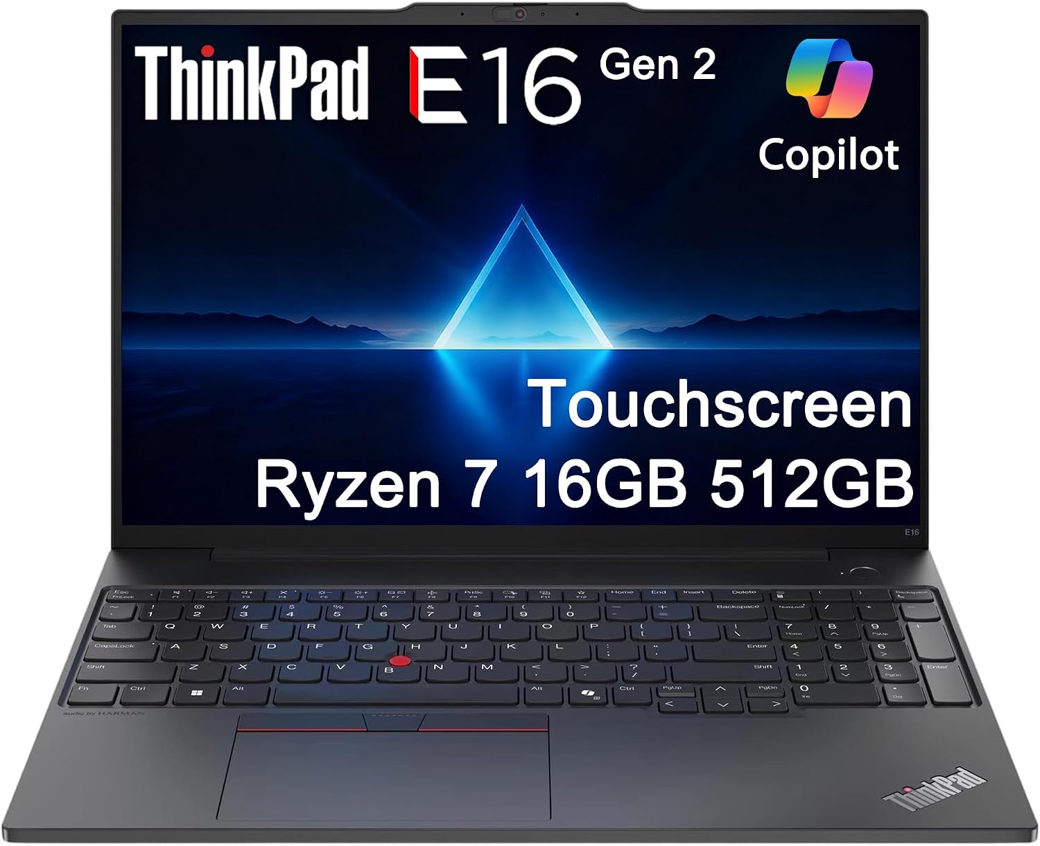 Lenovo ThinkPad E16 Gen 2 Business Laptop (16' FHD+ Touchscreen, AMD Ryzen 7 7735U (> Intel i7-1355U), 16GB DDR5 RAM, 512GB SSD) Backlit KB, 1080p Webcam, Ethernet, Wi-Fi 6E, Win 11 Pro w/ Copilot