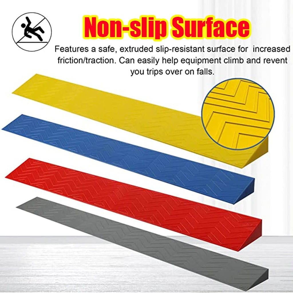 2 Inch Heavy Duty Rubber Threshold Ramp for Doorways - Portable Wheelchair & Scooter Access Ramp(Gray,100 * 10 * 3.5CM)