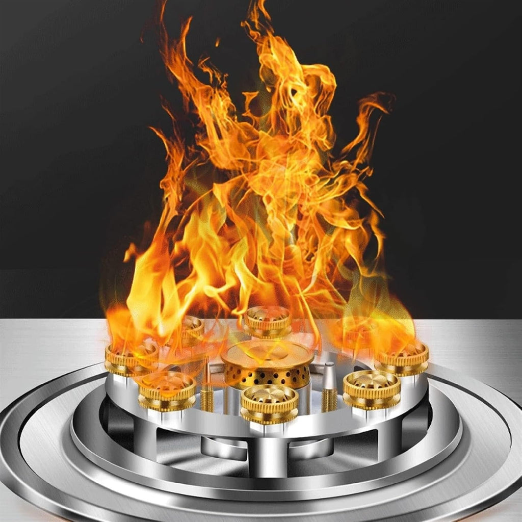 Gas Stove, Built-in 33cm Single Burner Gas Stove, 7.2KW 9-Cavity Timed High Flame, with Flame Failure Protection Device and Cast Iron Pot Rack for Easy Cleaning (Size : NG)