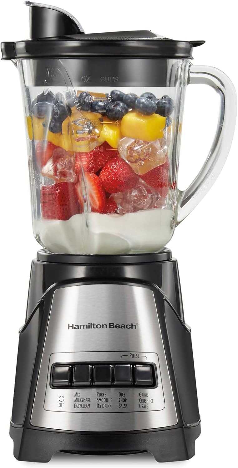 Hamilton Beach Portable Single Induction Cooktop 1800W 10 Temp Settings Black 34104 and Hamilton Beach Wave Action Blender 700W 40oz Jar 12 Functions 58148A