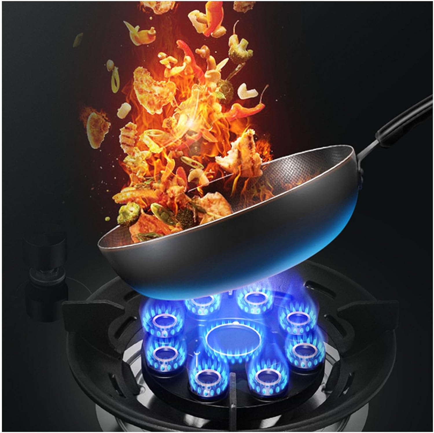 Portable Gas Stove,Single Burner Propane Stove,Max 16377.6BTU with Pulse Electronic Ignition Tempered Glass Suitable for Apartments Kitchens(black)