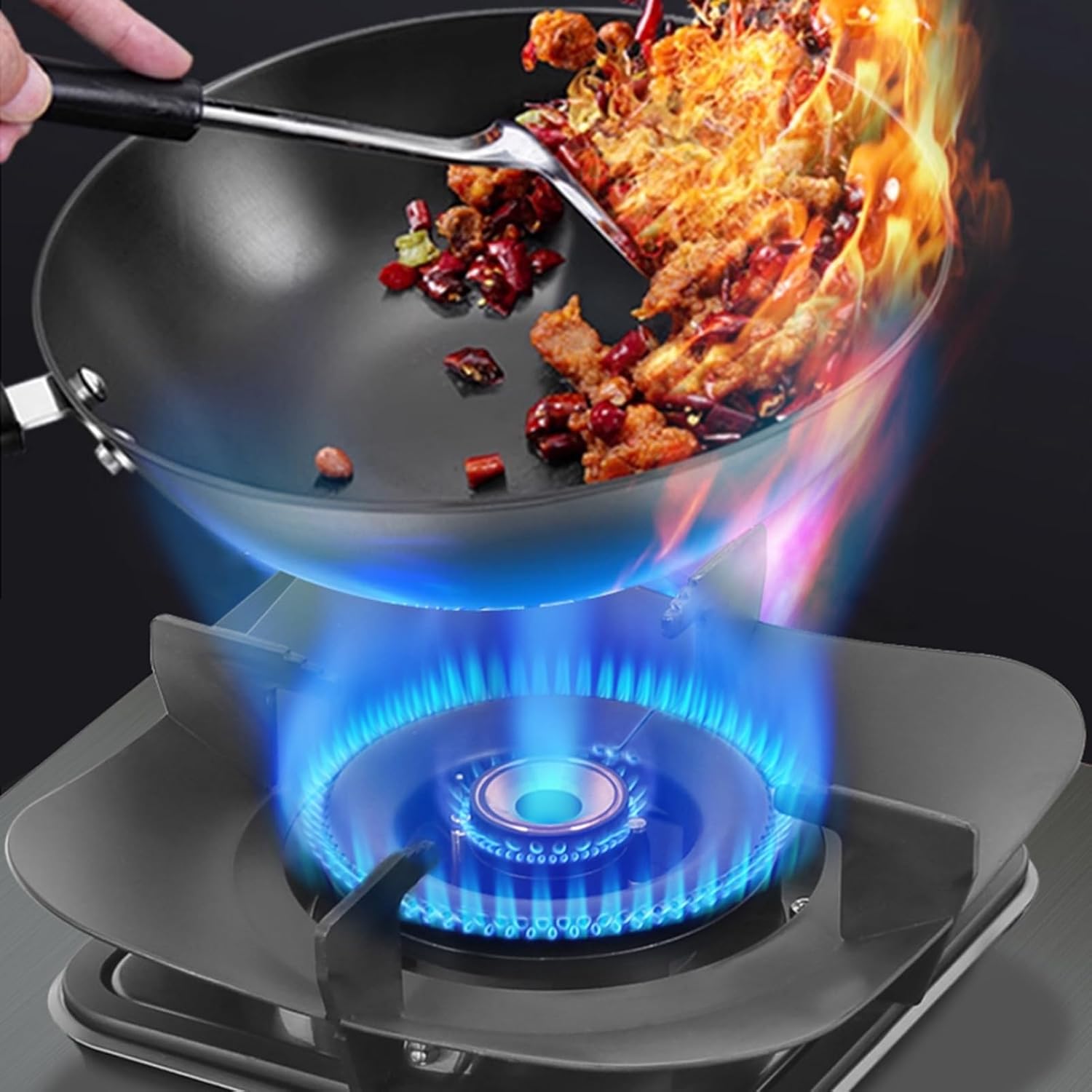 Gas Stove with 1 Burner,5.2KW High-fire Timer,Gas/LP Gas Conversion Stove,Tempered Glass Cast Iron Pot Rack,with Flameout Protection,for Home Kitchen(LPG)