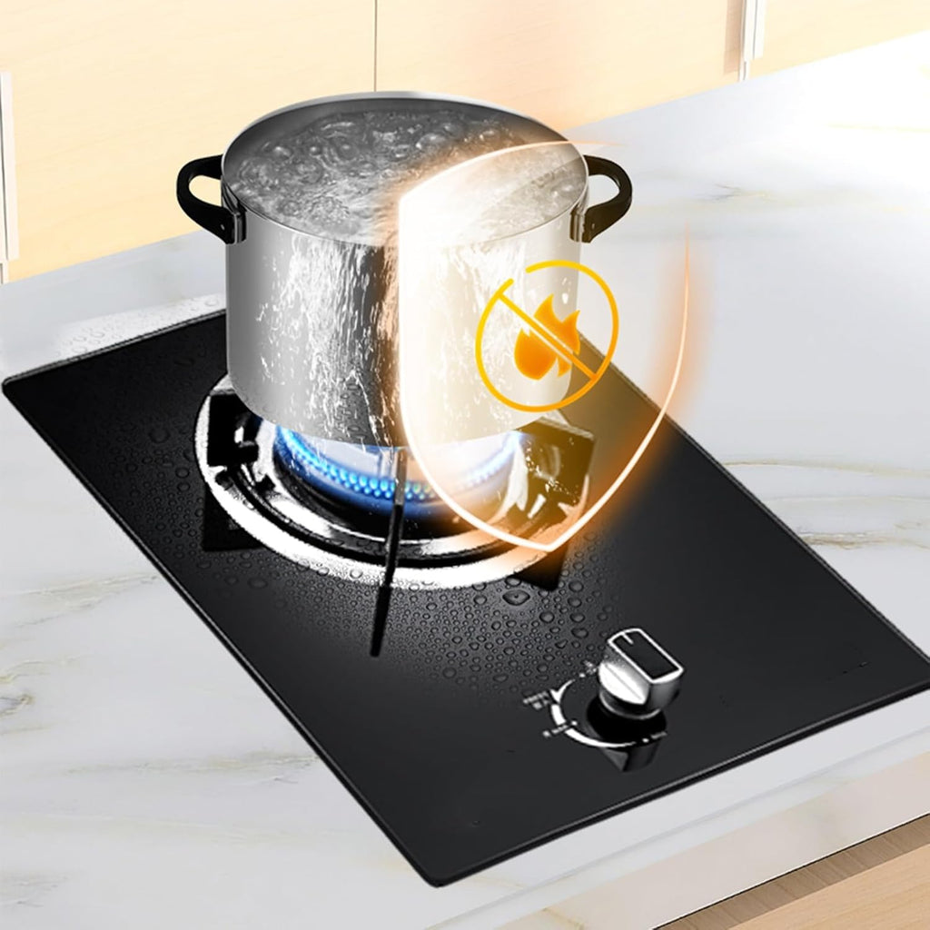 Gas Cooker 1 Burner,4.5KW Gas Stove,Gas/LP Gas Conversion Stove,with Flameout Protection,for Home Kitchen Motor Home Camp(LPG)