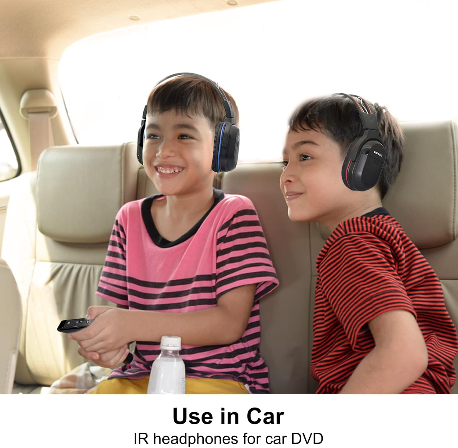 SIMOLIO Wireless Headphones for Car and Bluetooth Headphones for Kids, Infrared Headphones Compatible with Honda Odyssey & uConnect VES & Dodge Grand Caravan & Chevy Suburban 2006-2022