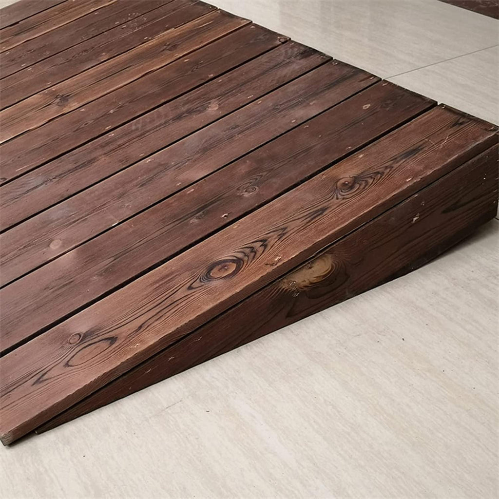 Floor Transition Strip Floor Divider Strip, Curb Ramp for Driveway, Door Threshold Ramp Wood/Large Entryway Transition Ramp 3/5/ 6/8/ 4 Inch High, Portable Non Slip Home Slope for Moving ( Size : 60x6