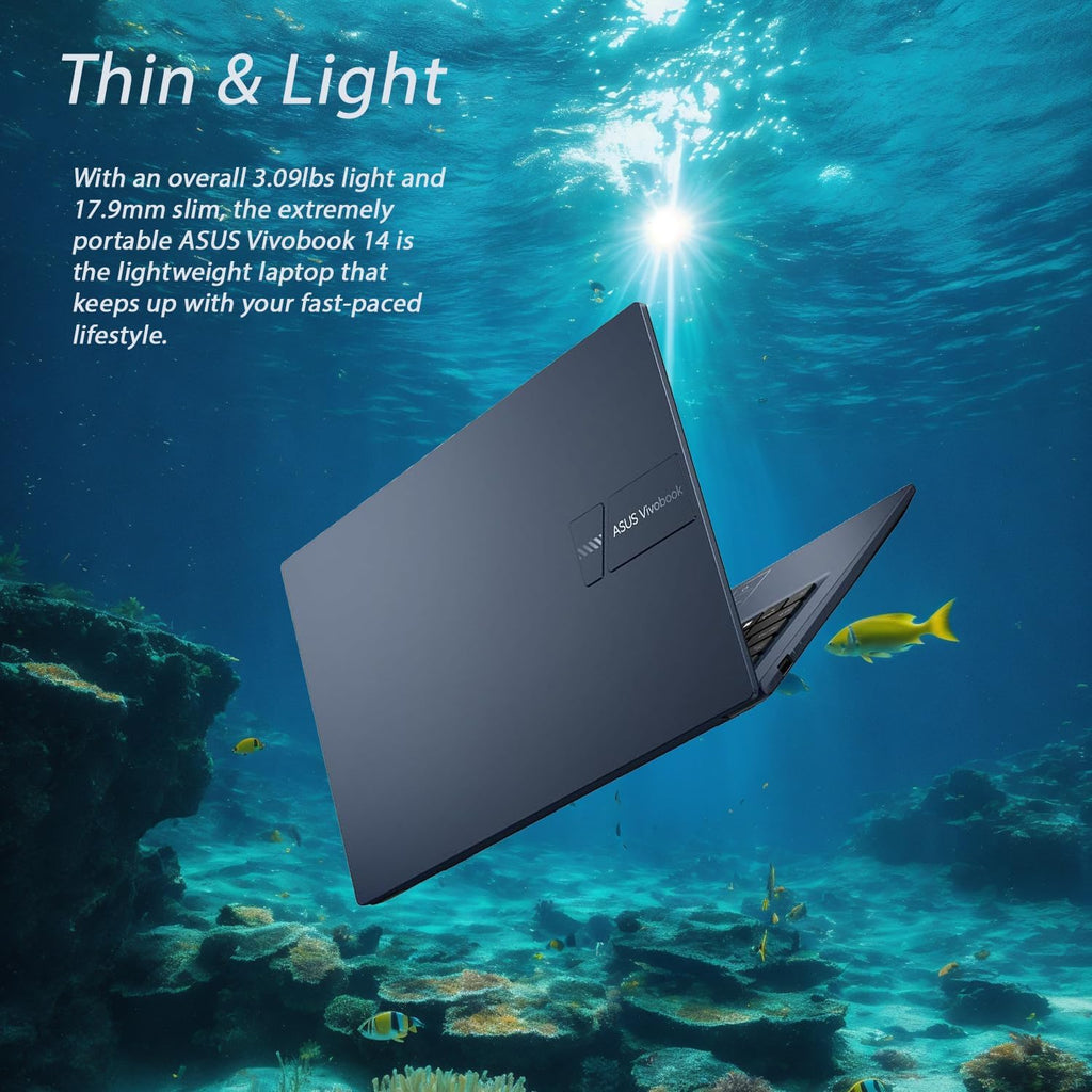 ASUS VivoBook Laptop | Intel 13th Generation 6 Core Processor Up to 4.5GHz (Beat i7-1195G7) | 24GB RAM | 512GB PCIe SSD | 14' FHD Display | Bluetooth | HDMI | Thin & Light | Windows 11 Pro